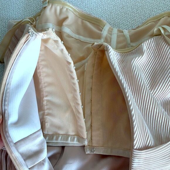 ✨NWT Jonathan Simkhai Corset Sexy Leg Slit Removable Straps / Strapless Gown Sz - Picture 14 of 15